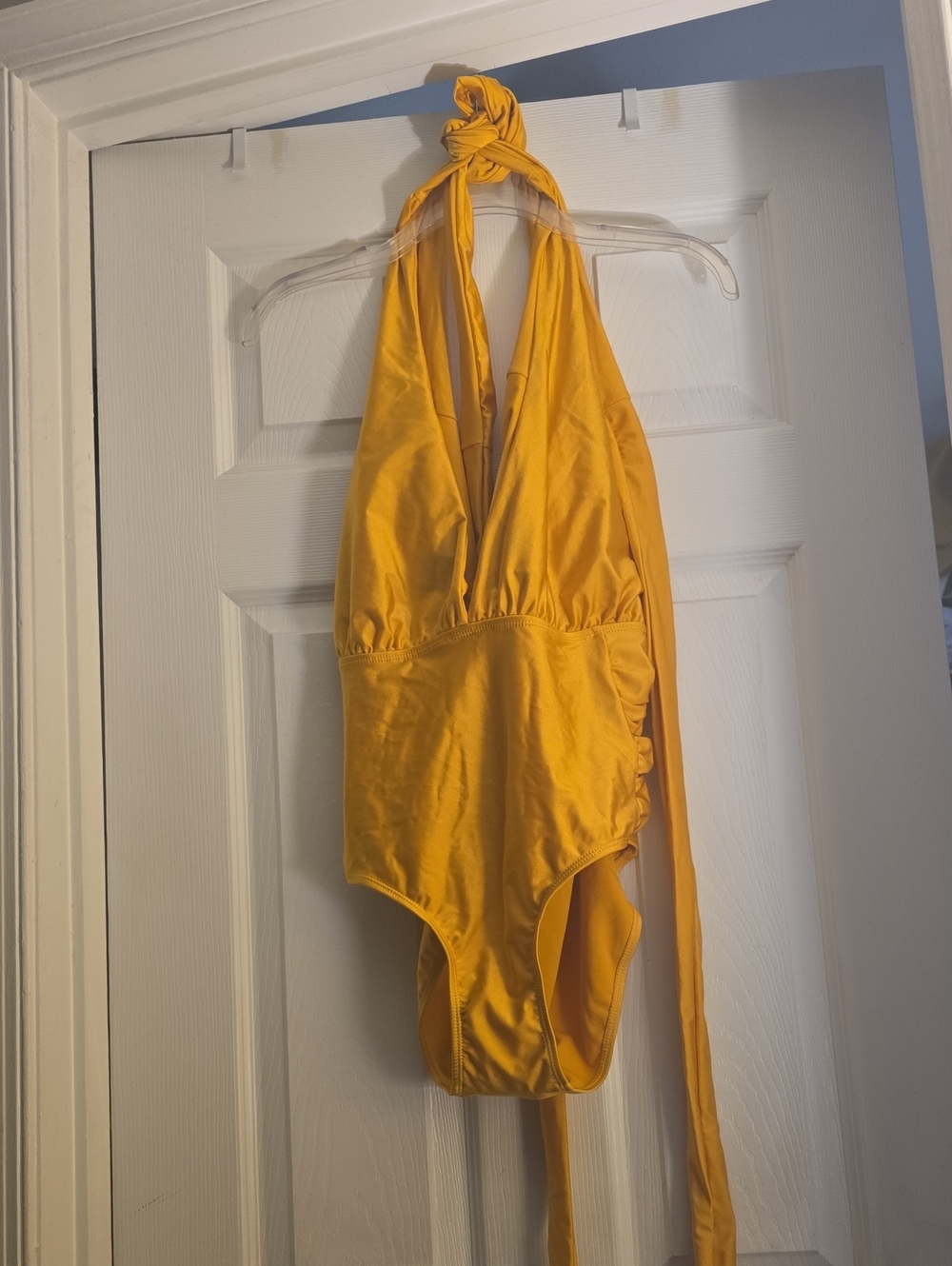 Nicole Miller Mango Yellow Halter One-Piece Swimsuit